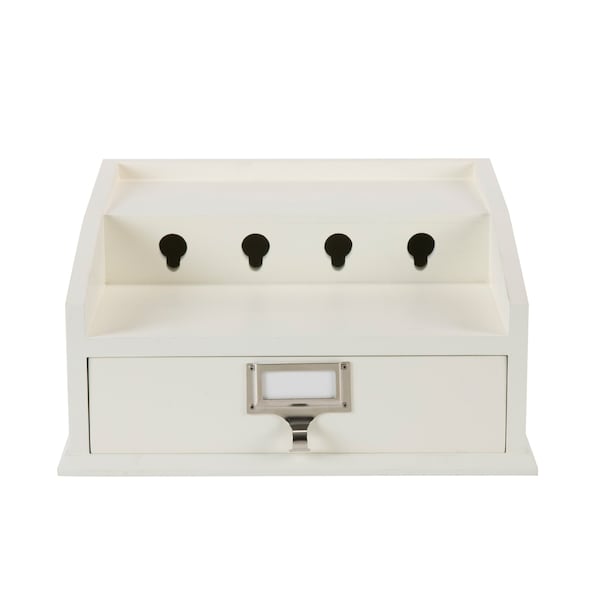 Charging Station With Drawer In White